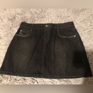 🔵 NWOT Girls Black Jean Skirt